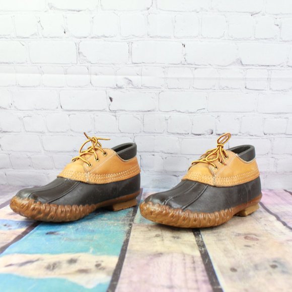 Vintage LL Bean Maine Hunting Shoe Leather Gumshoe Duck Boots Size 6 M - Picture 2 of 9